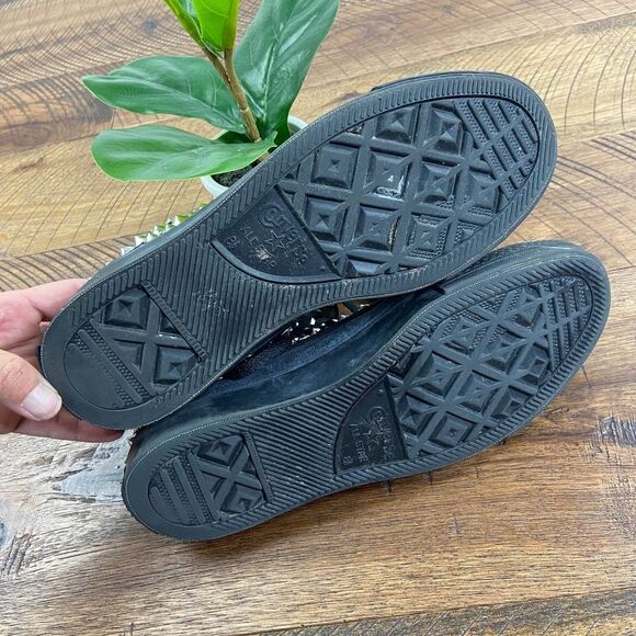 CONVERSE 8.5 AllStar Platform Spike Punk Studded Black HighTop Lace Up Sneaker - Picture 5 of 6